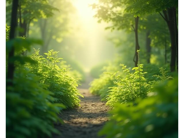 A blurred deer or rabbit moving through a lush, native plant corridor connecting two larger green spaces, implying safe passage for wildlife.